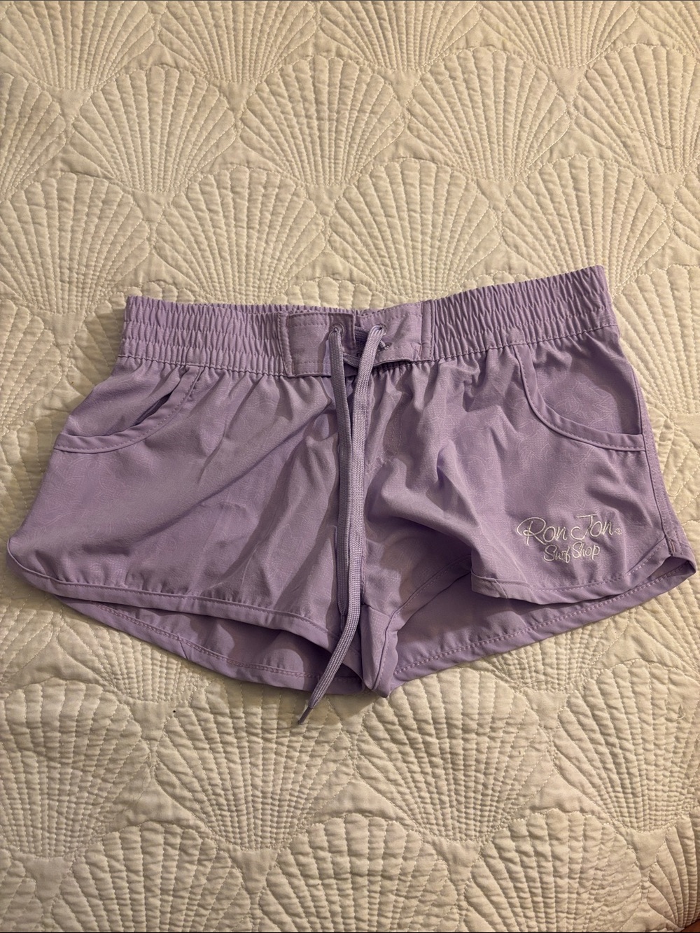 Ron Jon Lavender Drawstring Women’s Athletic Shorts